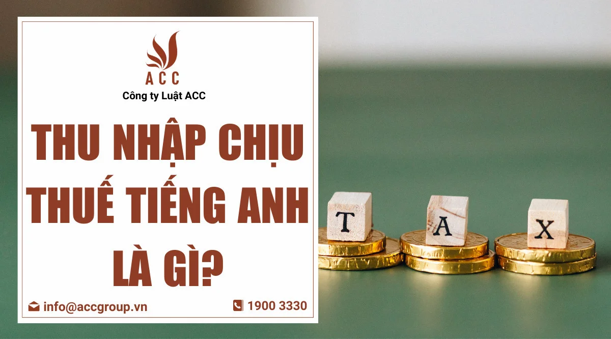 Thu nhập chịu thuế tiếng Anh là gì?