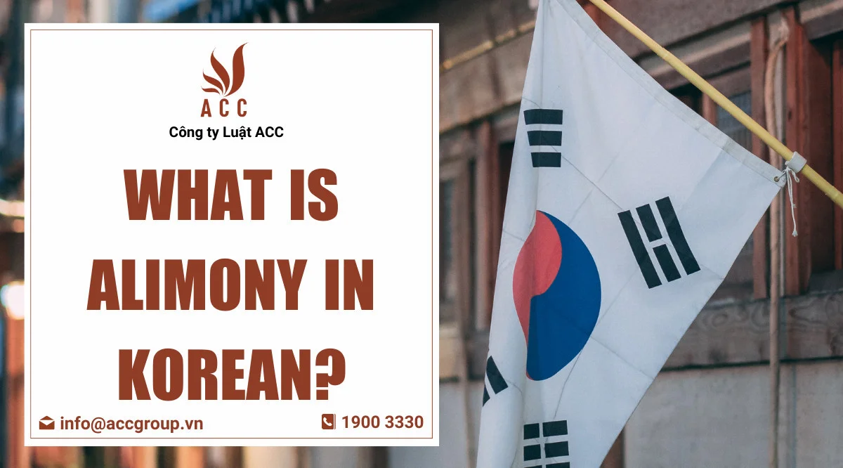 What is Alimony in Korean?
