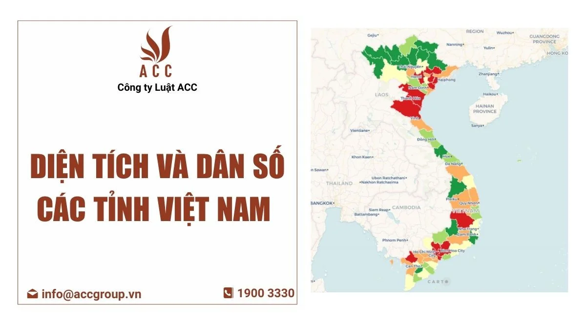 Diện tích và dân số các tỉnh Việt Nam