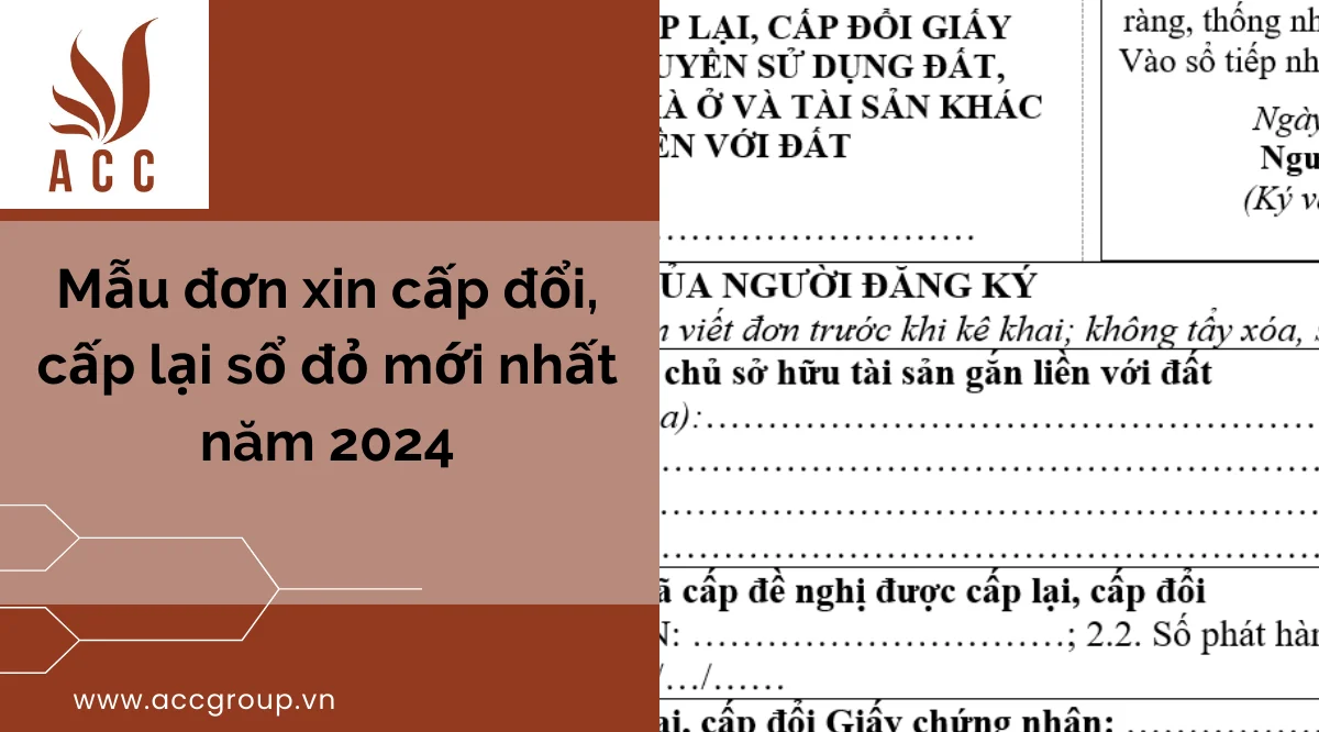 Mẫu đơn xin cấp đổi, cấp lại sổ đỏ mới nhất năm 2024