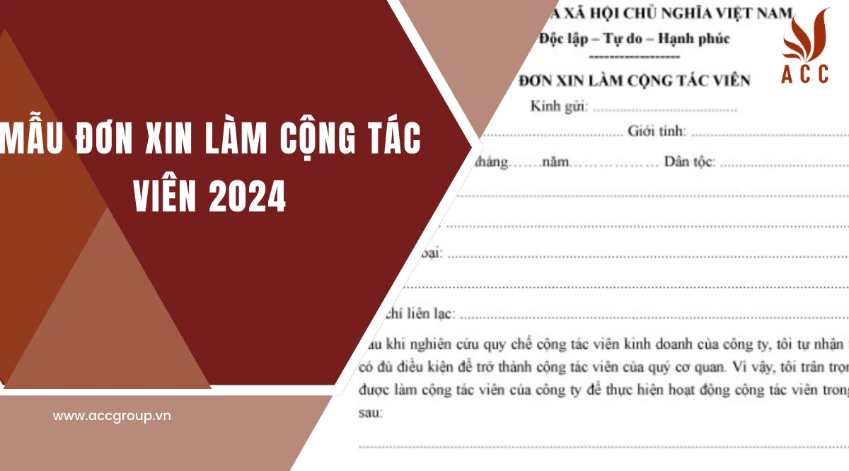 Mẫu đơn xin làm cộng tác viên 2024