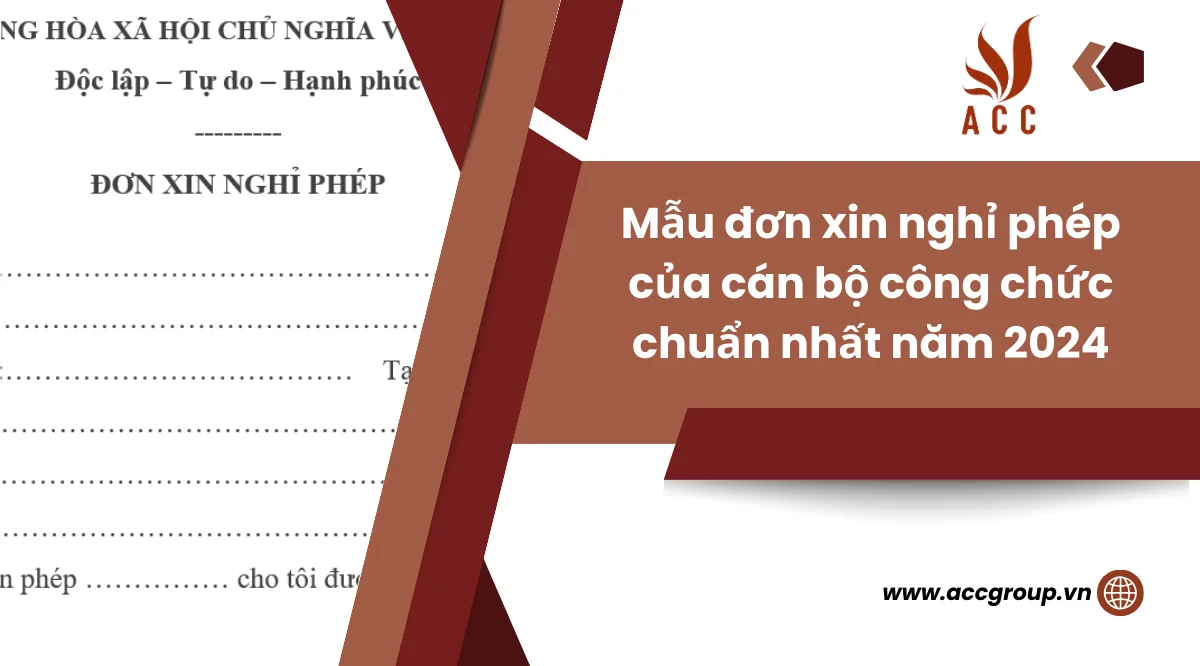 Mẫu đơn xin nghỉ phép của cán bộ công chức chuẩn nhất năm 2024