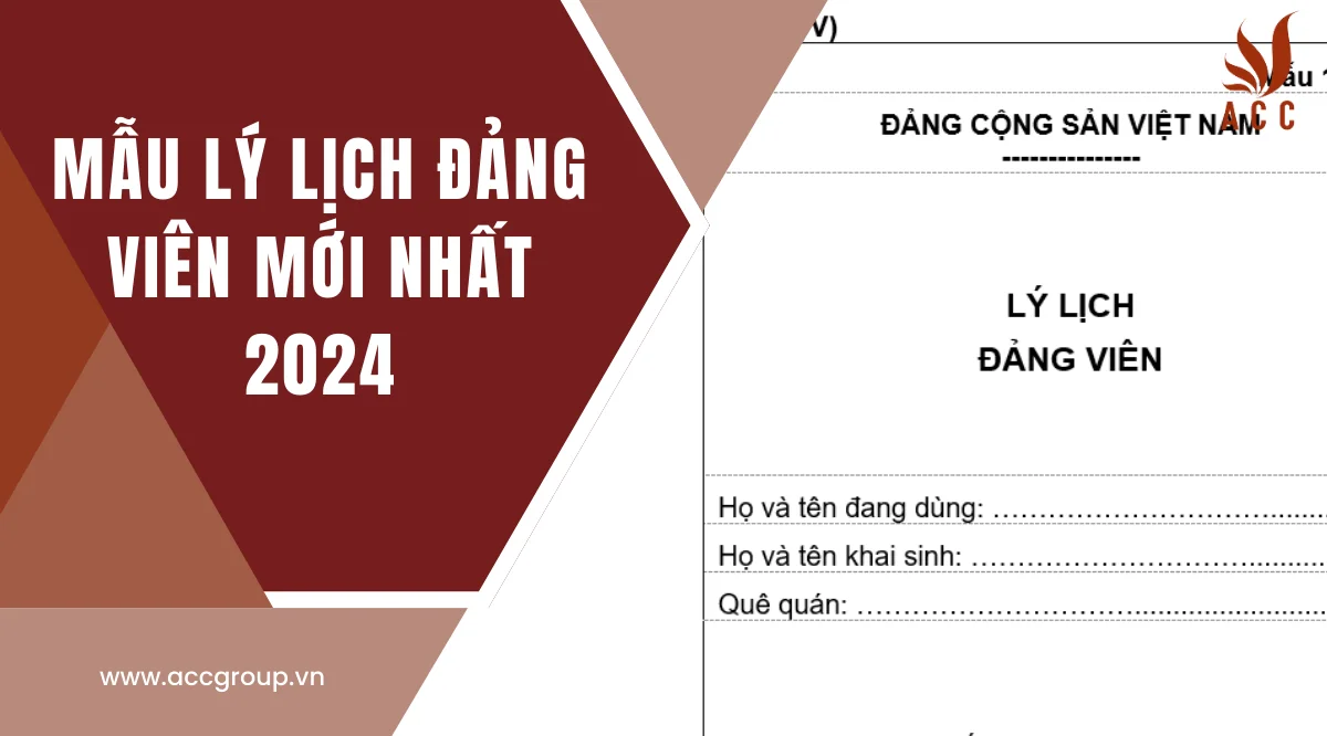 Mẫu lý lịch đảng viên mới nhất 2024