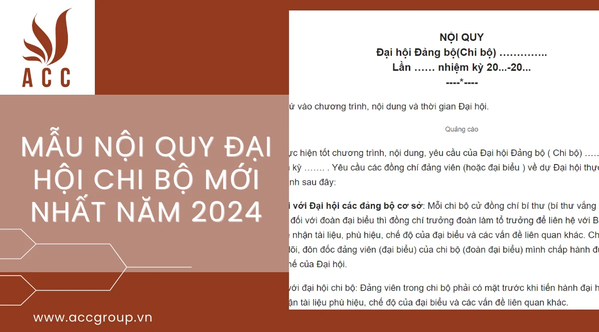 Mẫu nội quy đại hội chi bộ mới nhất năm 2024