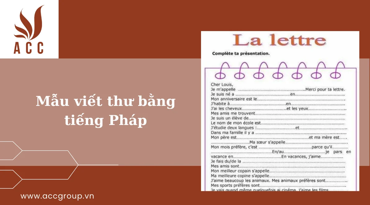 Mẫu viết thư bằng tiếng Pháp