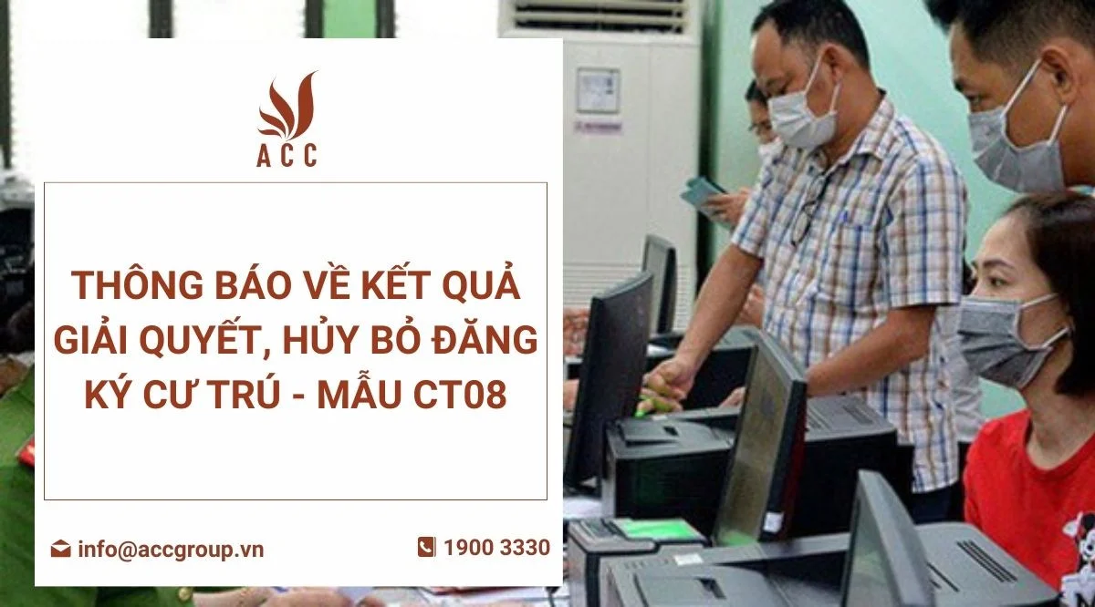 Thông báo về kết quả giải quyết hủy bỏ đăng ký cư trú Mẫu CT