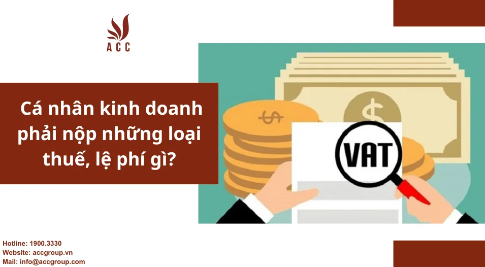 Cá nhân kinh doanh phải nộp những loại thuế, lệ phí gì?