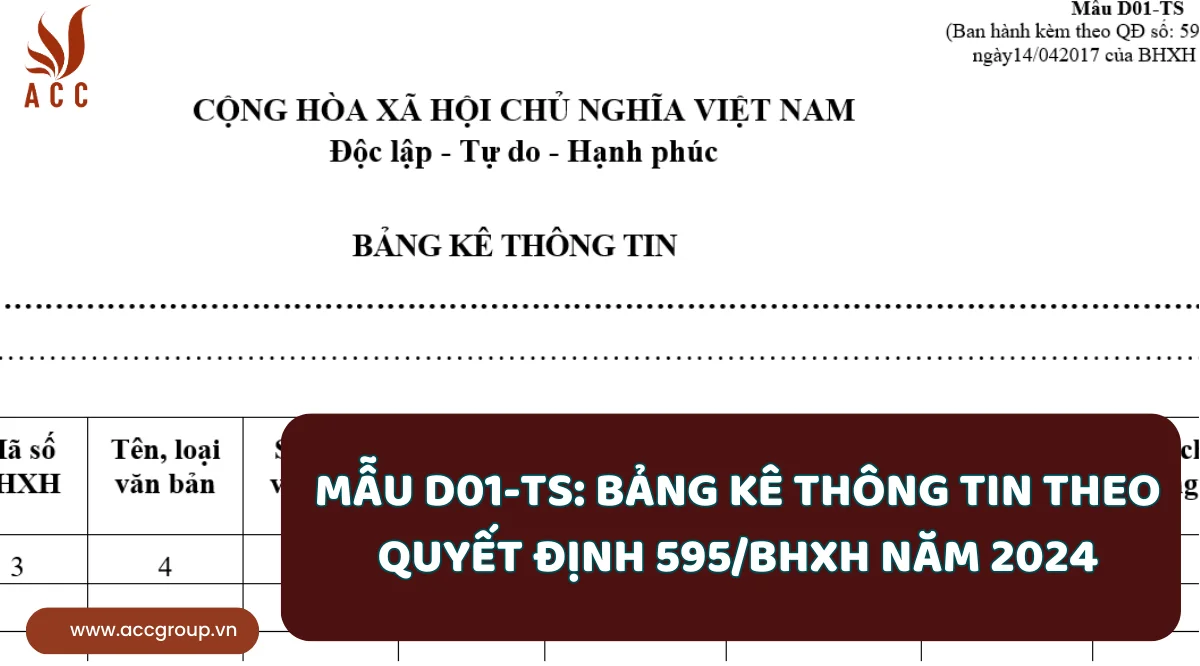 Mẫu D01 Ts Bảng Kê Thông Tin Theo Quyết định 595bhxh Năm 2024 3269