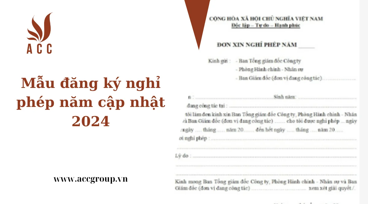 Mẫu đăng ký nghỉ phép năm cập nhật 2024