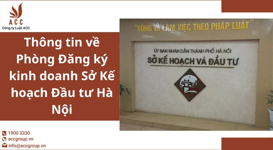 Thông tin về Phòng Đăng ký kinh doanh Sở Kế hoạch Đầu tư Hà Nội