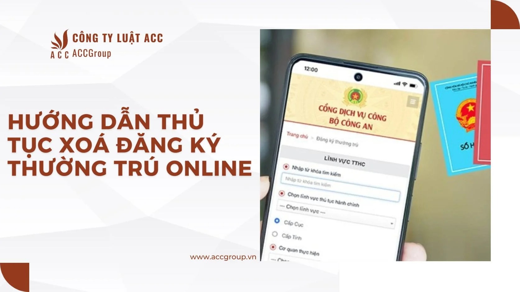 Hướng dẫn thủ tục xoá đăng ký thường trú online