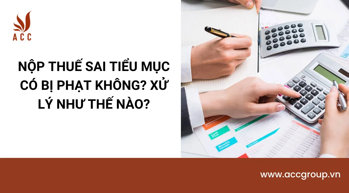 Nộp thuế sai tiểu mục có bị phạt không? Xử lý như thế nào?