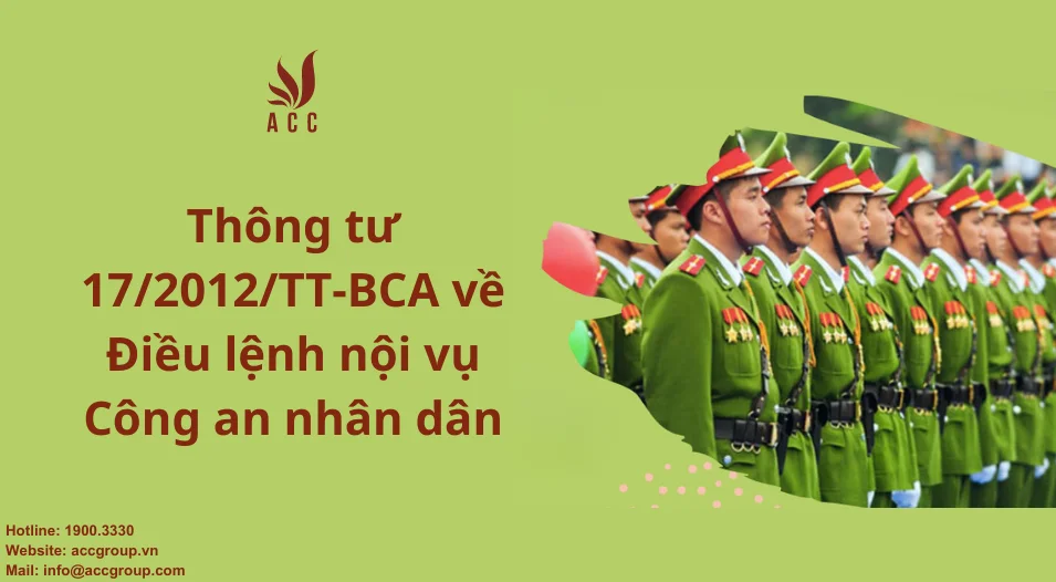 Thông tư 17/2012/TT-BCA về Điều lệnh nội vụ Công an nhân dân