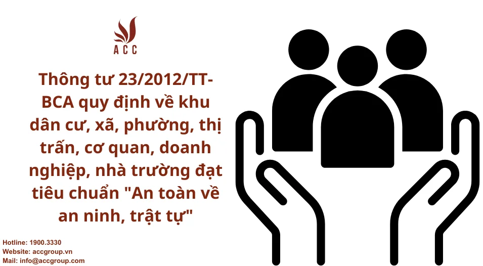 Thông tư 23/2012/TT-BCA quy định về khu dân cư, xã, phường, thị trấn, cơ quan, doanh nghiệp, nhà trường đạt tiêu chuẩn 