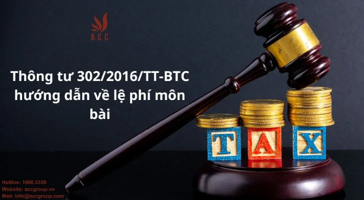 Thông tư 302/2016/TT-BTC hướng dẫn về lệ phí môn bài