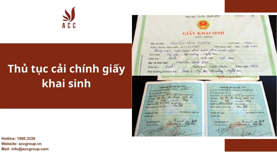 Thủ tục cải chính giấy khai sinh