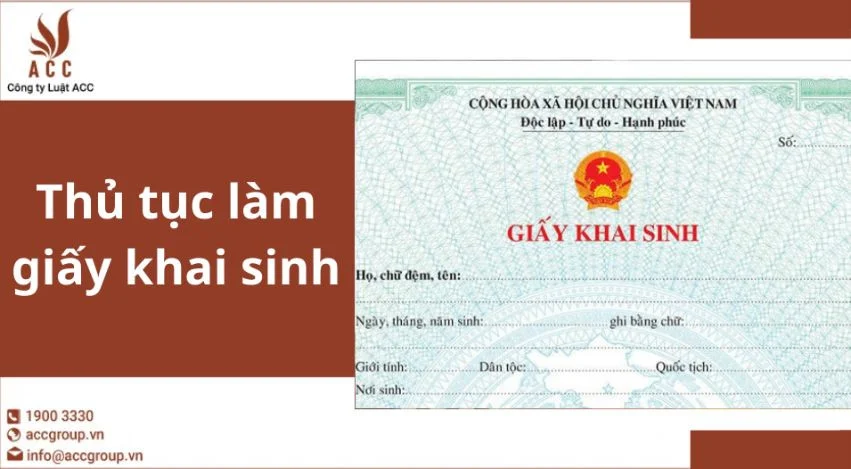 Thủ tục làm giấy khai sinh