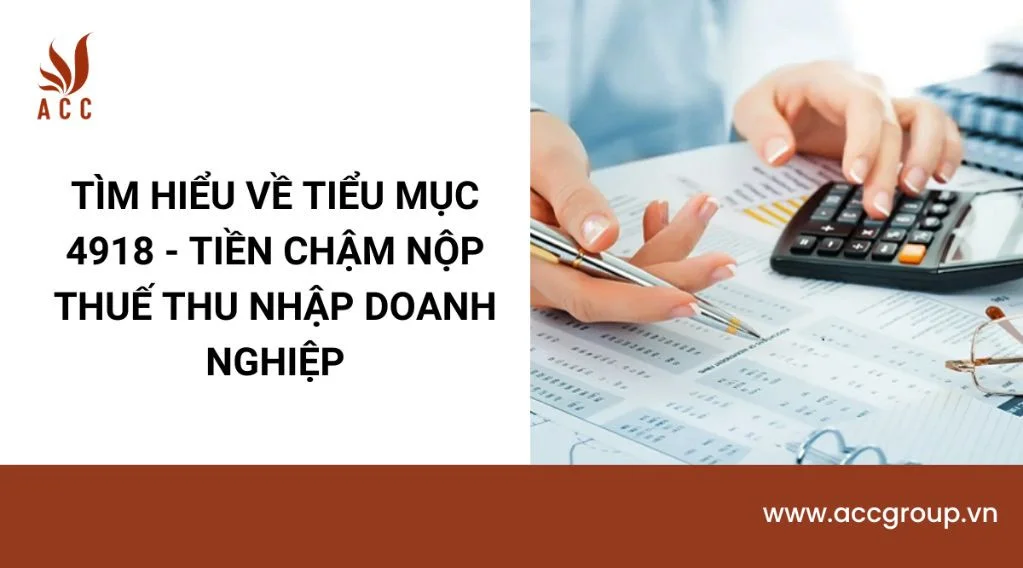 Tìm hiểu về tiểu mục 4918 - Tiền chậm nộp thuế thu nhập doanh nghiệp