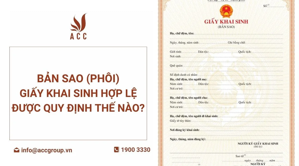 Bản sao (Phôi) giấy khai sinh hợp lệ được quy định thế nào?