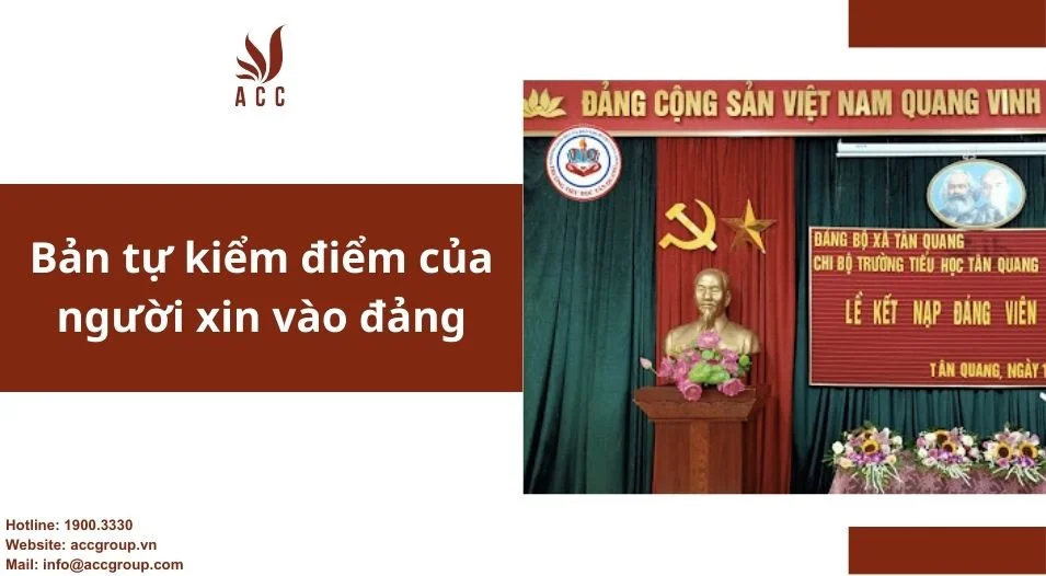 Bản tự kiểm điểm của người xin vào đảng