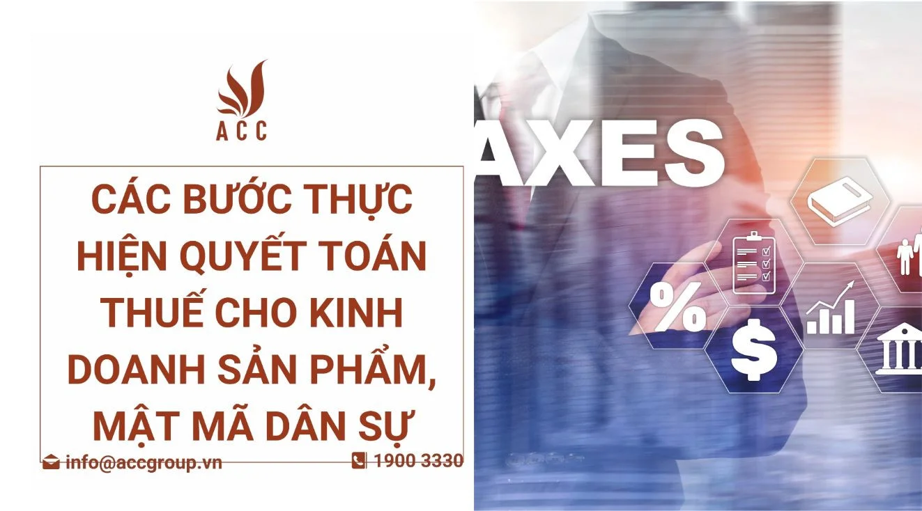 Các bước thực hiện quyết toán thuế cho kinh doanh sản phẩm, mật mã dân sự