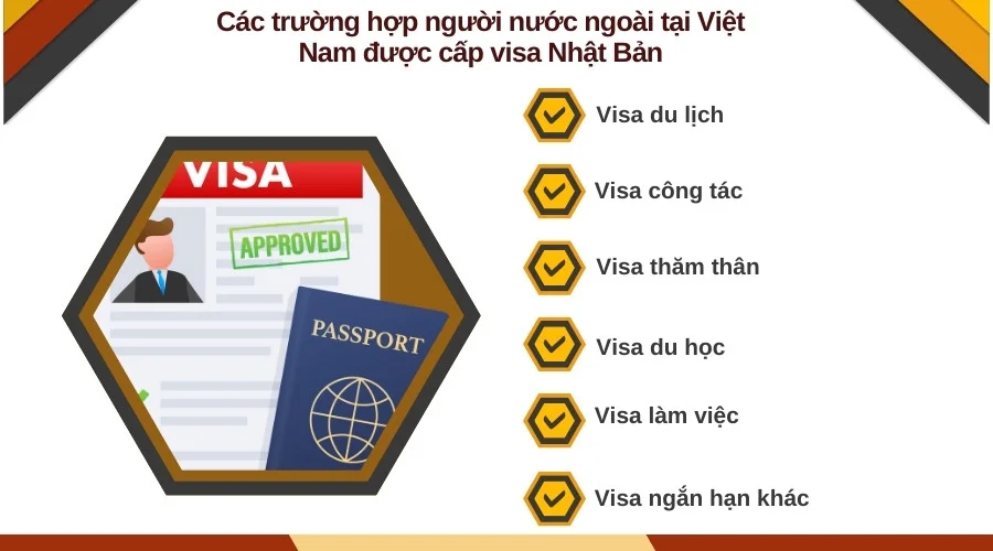 Các trường hợp người nước ngoài tại Việt Nam được cấp visa Nhật Bản