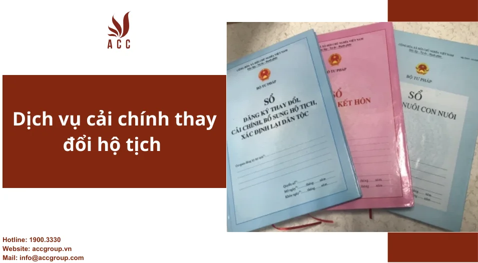 Dịch vụ cải chính thay đổi hộ tịch