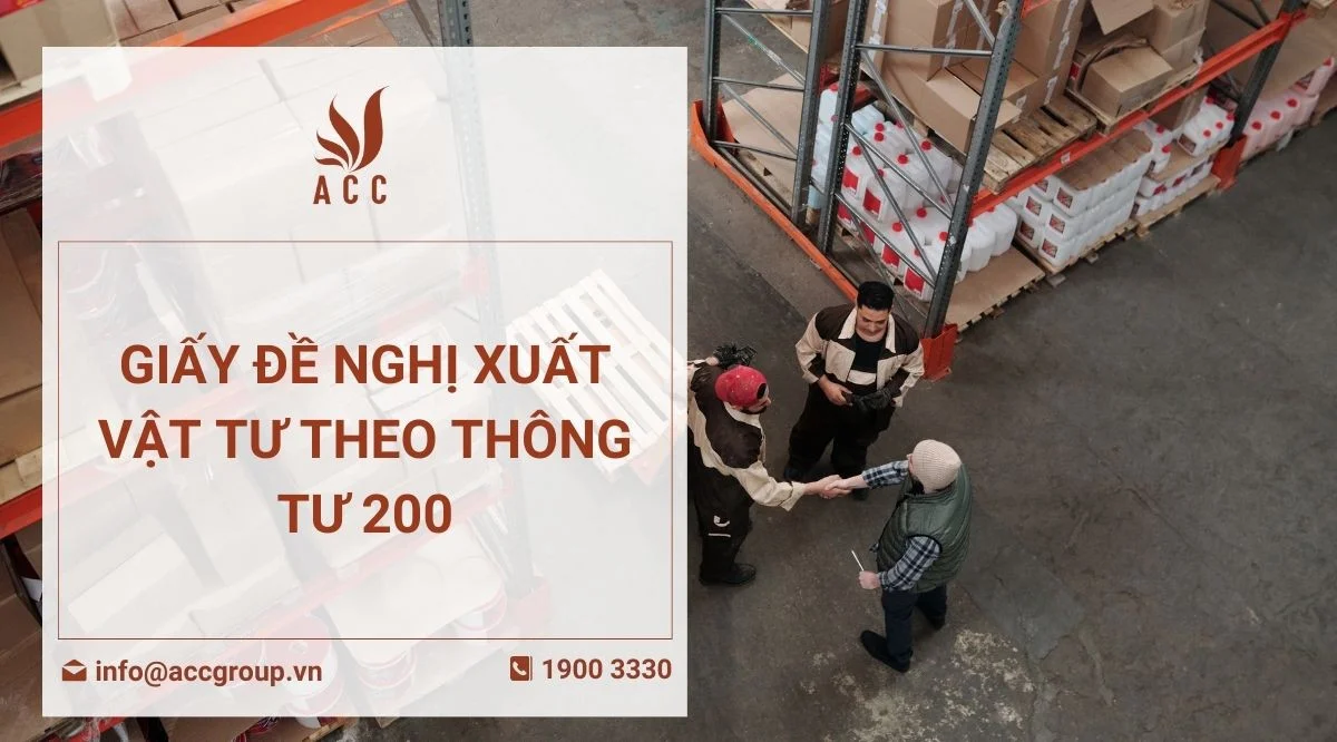 Giấy đề nghị xuất vật tư Theo thông tư 200