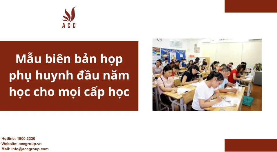 Biên bản họp phụ huynh đầu năm