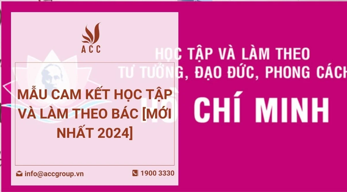 Mẫu cam kết học tập và làm theo Bác [Mới nhất 2024]