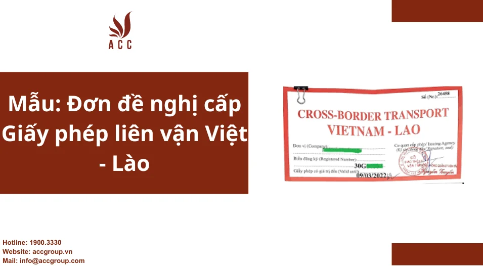 Mẫu đơn đề nghị cấp Giấy phép liên vận Việt - Lào