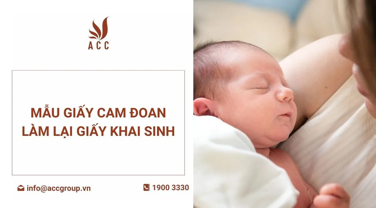 Mẫu giấy cam đoan làm lại giấy khai sinh mới nhất