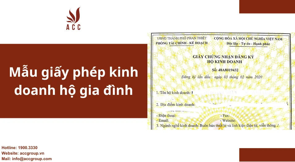 Mẫu giấy phép kinh doanh hộ gia đình