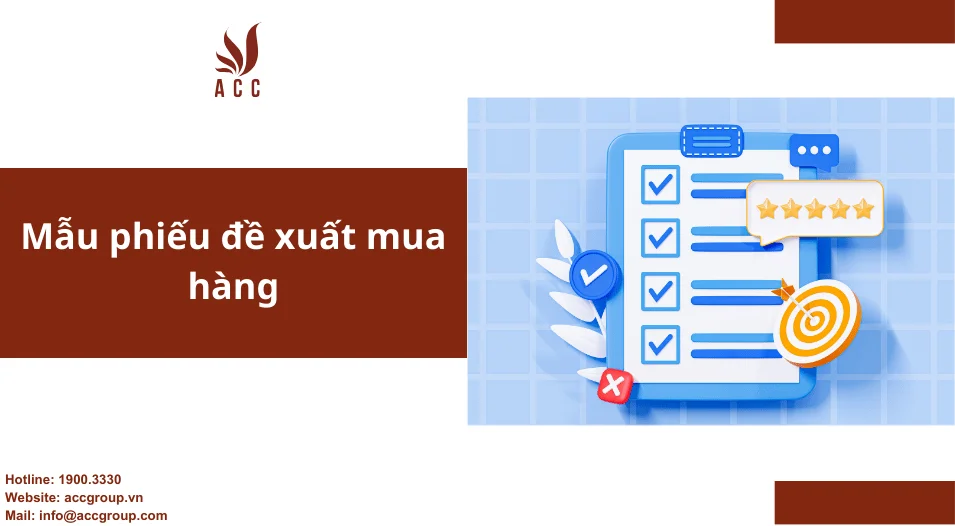 Mẫu phiếu đề xuất mua hàng