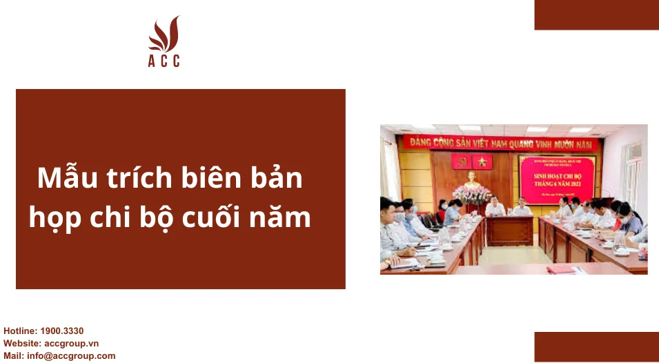 Mẫu trích biên bản họp chi bộ cuối năm