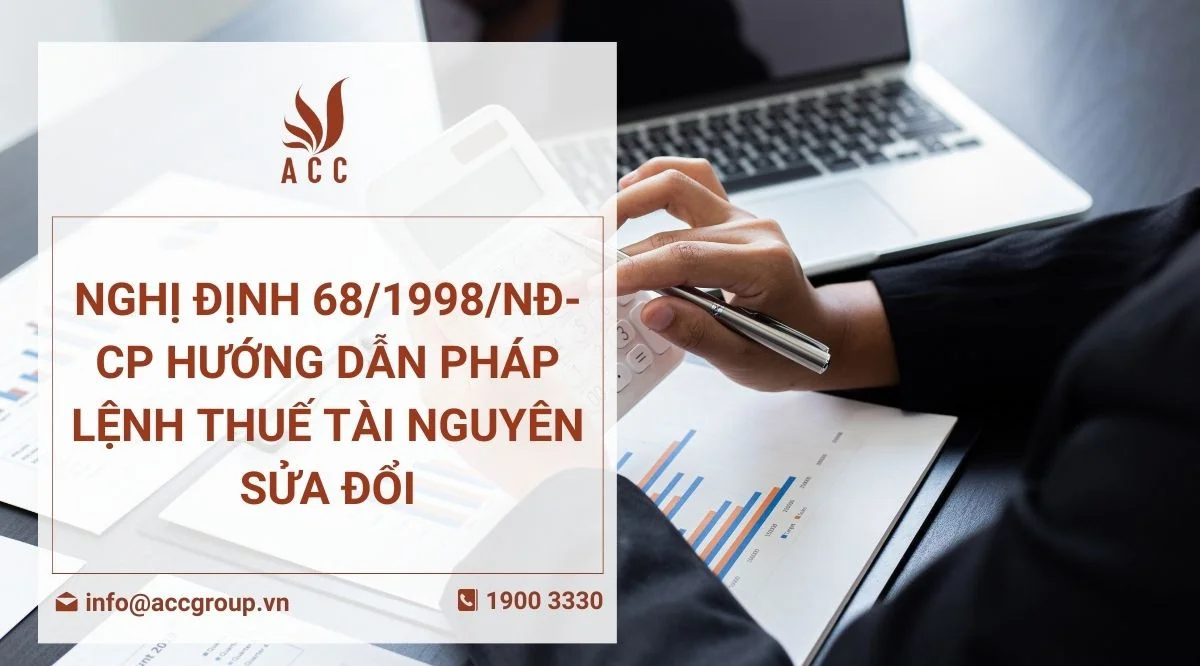 Nghị định 681998NĐ-CP Hướng dẫn Pháp lệnh Thuế tài nguyên sửa đổi