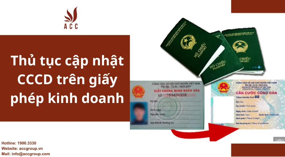 Thủ tục cập nhật CCCD trên giấy phép kinh doanh