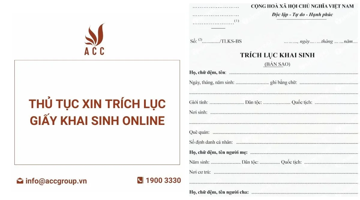 Thủ tục xin trích lục giấy khai sinh online