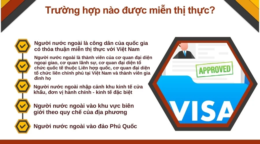 Trường hợp nào được miễn thị thực