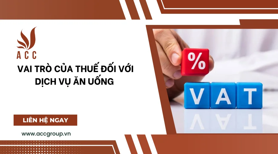 Vai trò của thuế đối với dịch vụ ăn uống