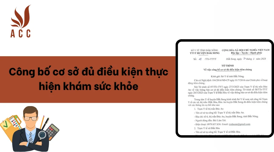 Công bố cơ sở đủ điều kiện thực hiện khám sức khỏe