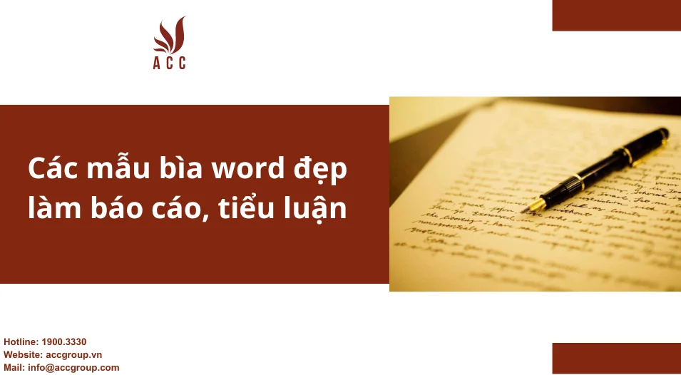 Các mẫu bìa word đẹp làm báo cáo, tiểu luận