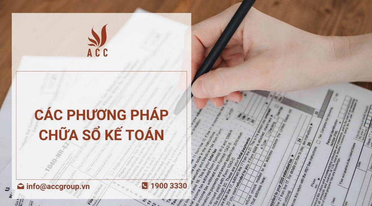 Các phương pháp chữa sổ kế toán