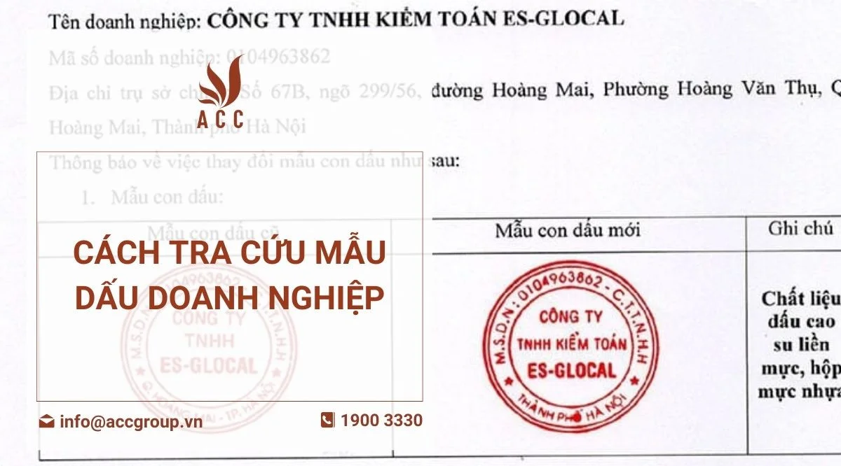 Cách tra cứu mẫu dấu doanh nghiệp