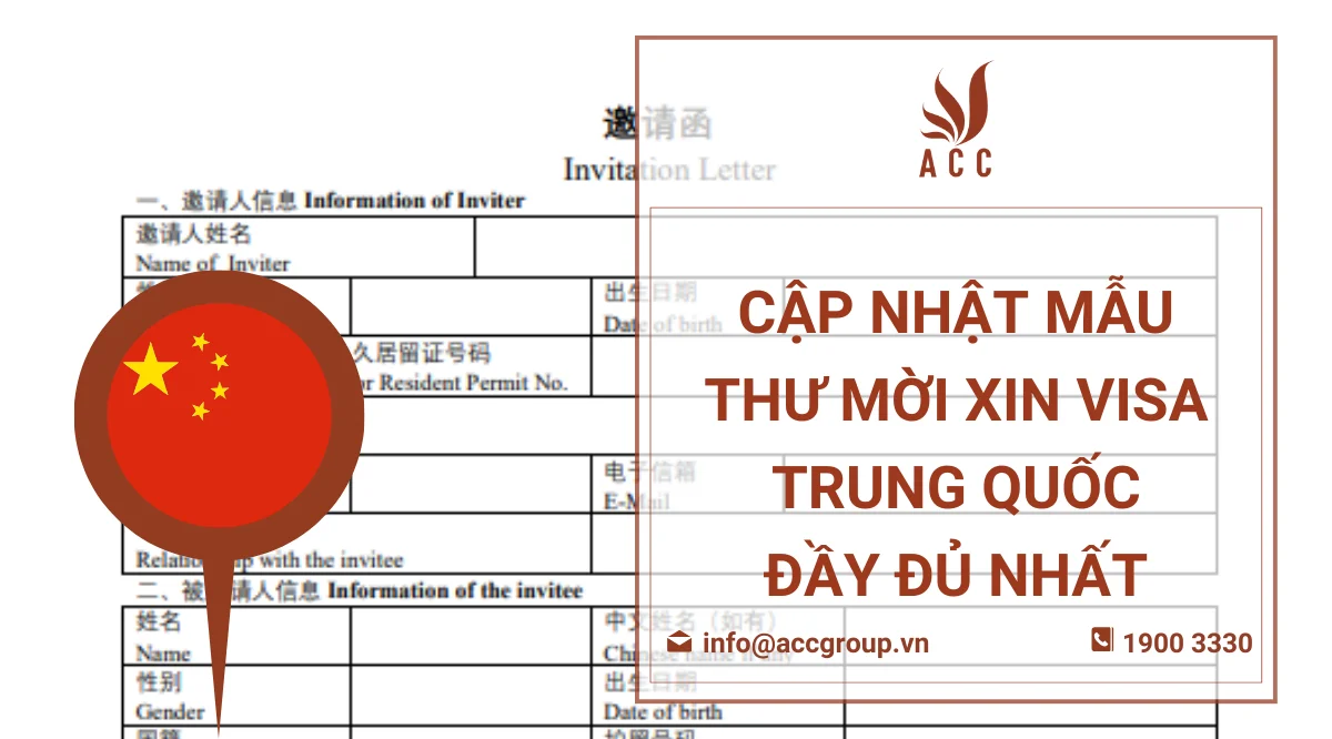 Cập nhật mẫu thư mời xin visa Trung Quốc đầy đủ nhất