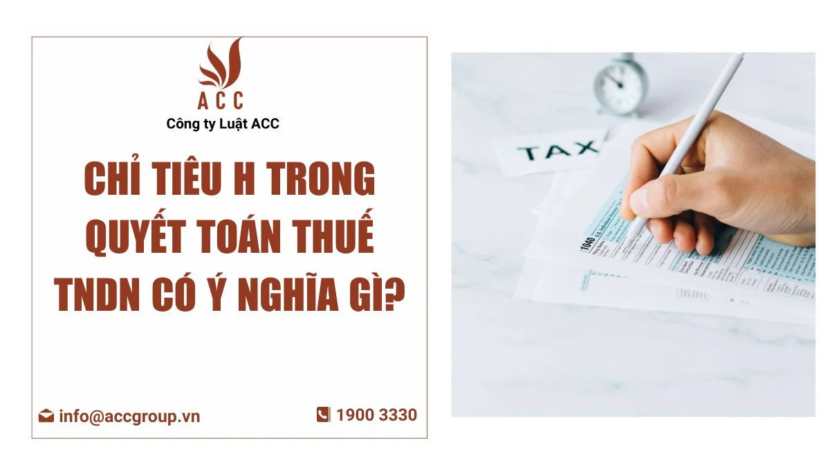 Chỉ tiêu H trong quyết toán thuế TNDN có ý nghĩa gì?