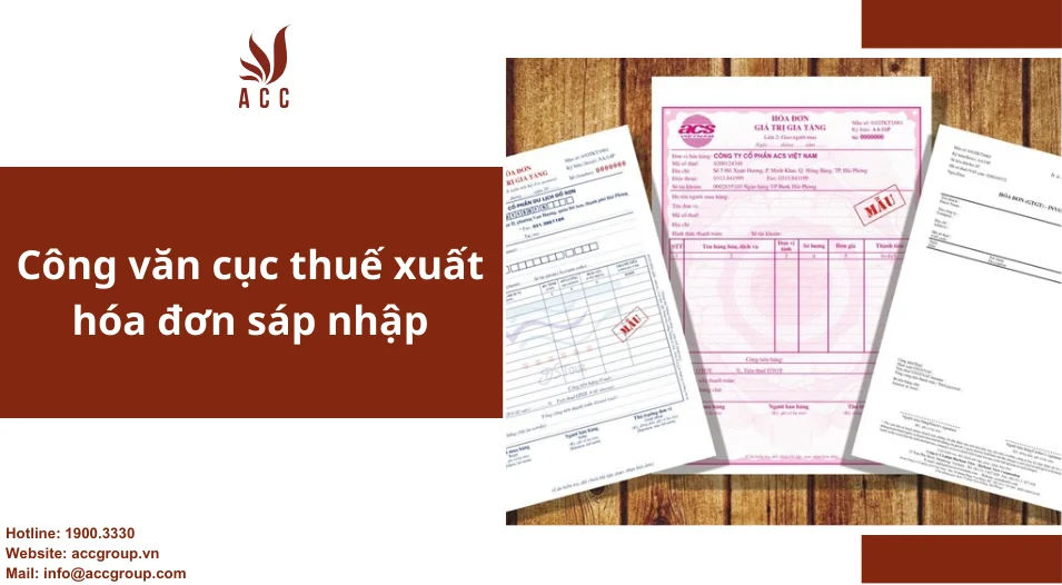 Công văn cục thuế xuất hóa đơn sáp nhập