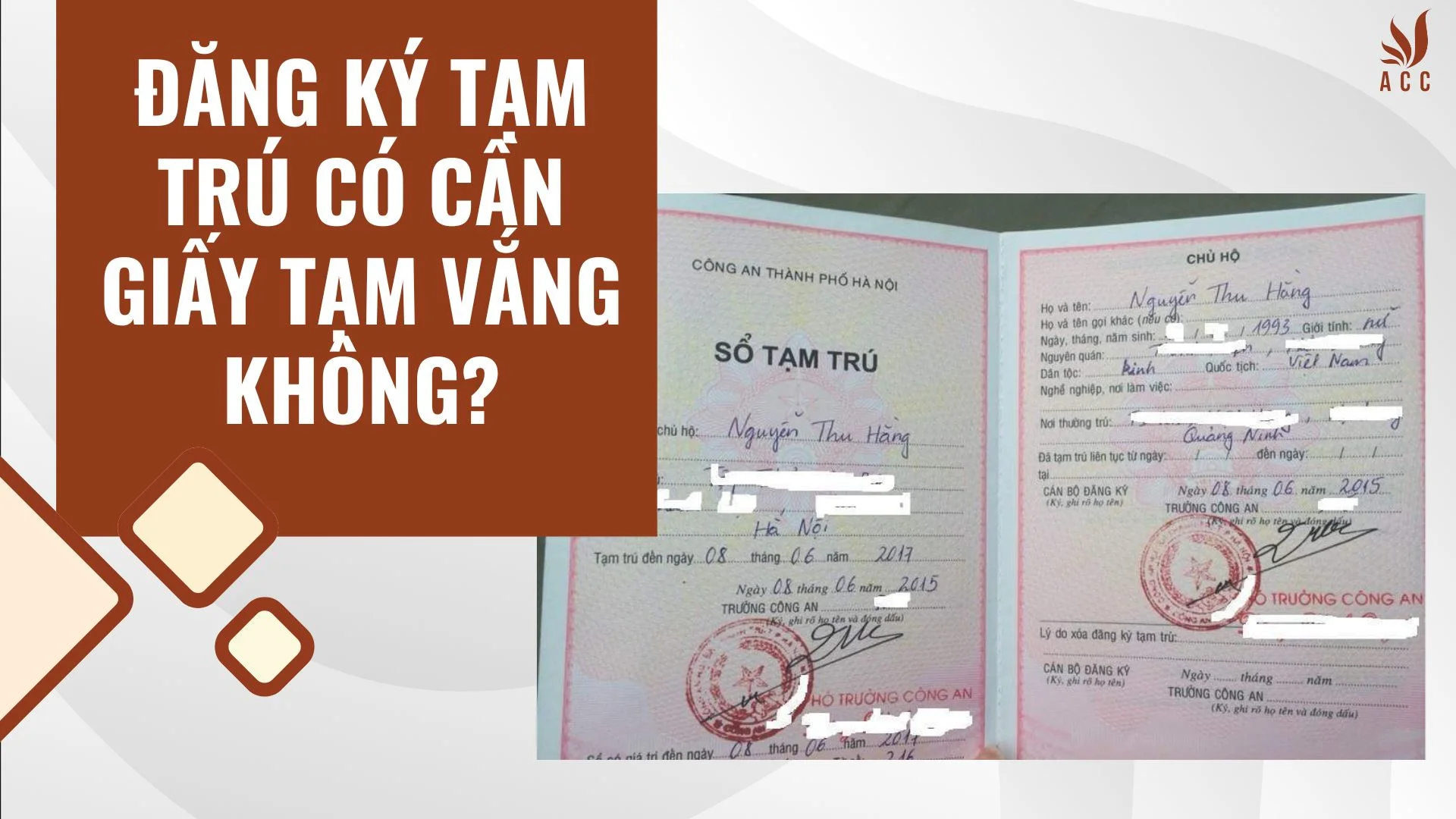 Đăng ký tạm trú có cần giấy tạm vắng không?