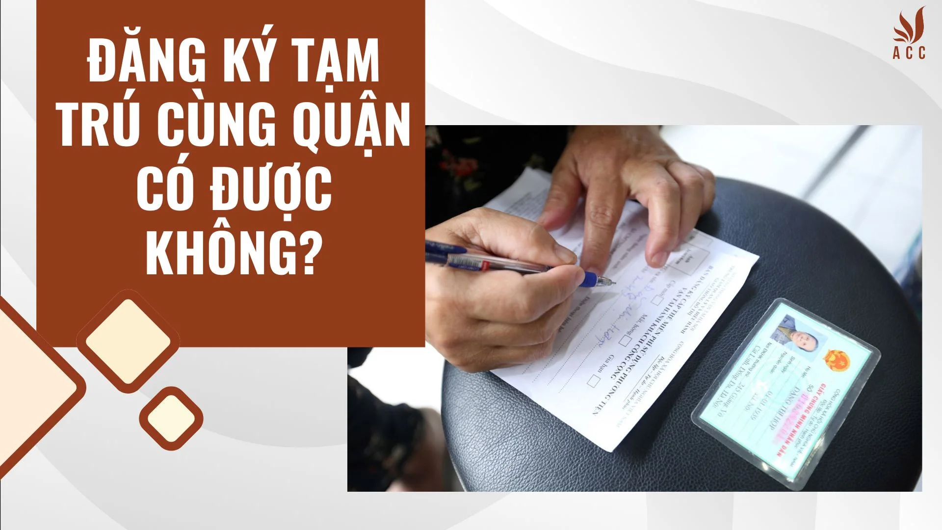 Đăng ký tạm trú cùng quận đã từng đăng ký thường trú có được không?