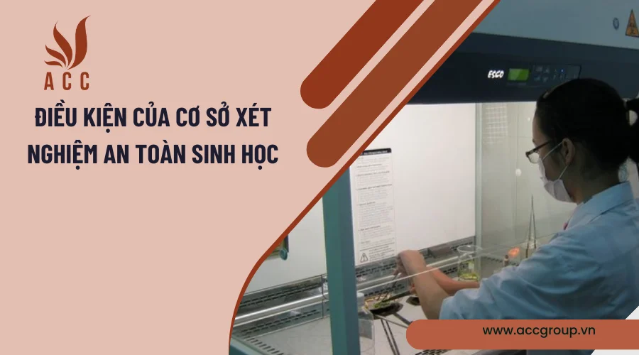 Điều kiện của cơ sở xét nghiệm an toàn sinh học